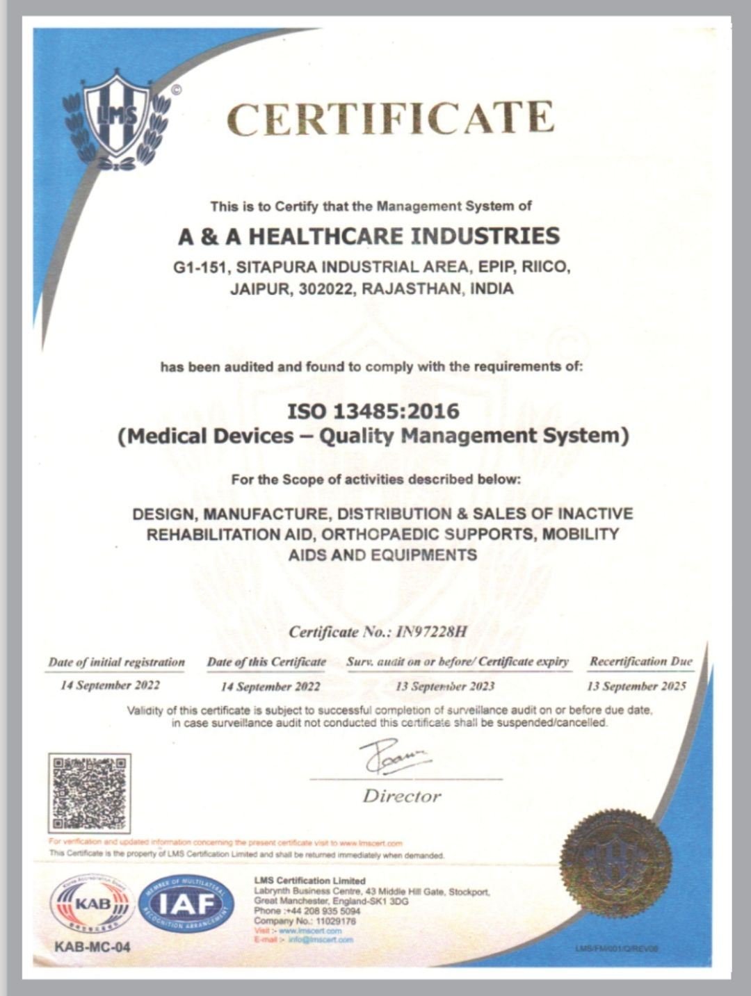 Certificate